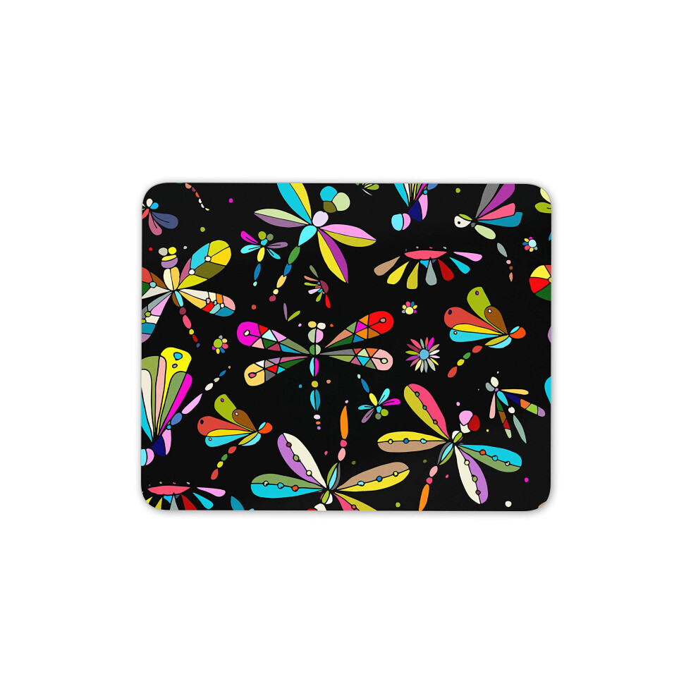 Destination Vinyl Ltd Colourful Dragonflies Geometric Mouse Mat Pad - Abstract Computer #14410 7625835795087