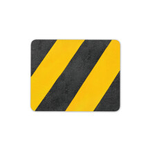 Destination Vinyl Ltd Black Yellow Hazard Tape Mouse Mat Pad - Fun Danger Design Computer #14616