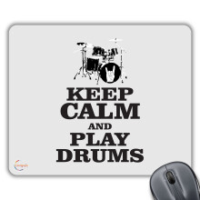 Coralgraph Inc CP350 Keep Calm and Play Drums Novelty Gift Printed PC Laptop Computer Mouse Mat Pad