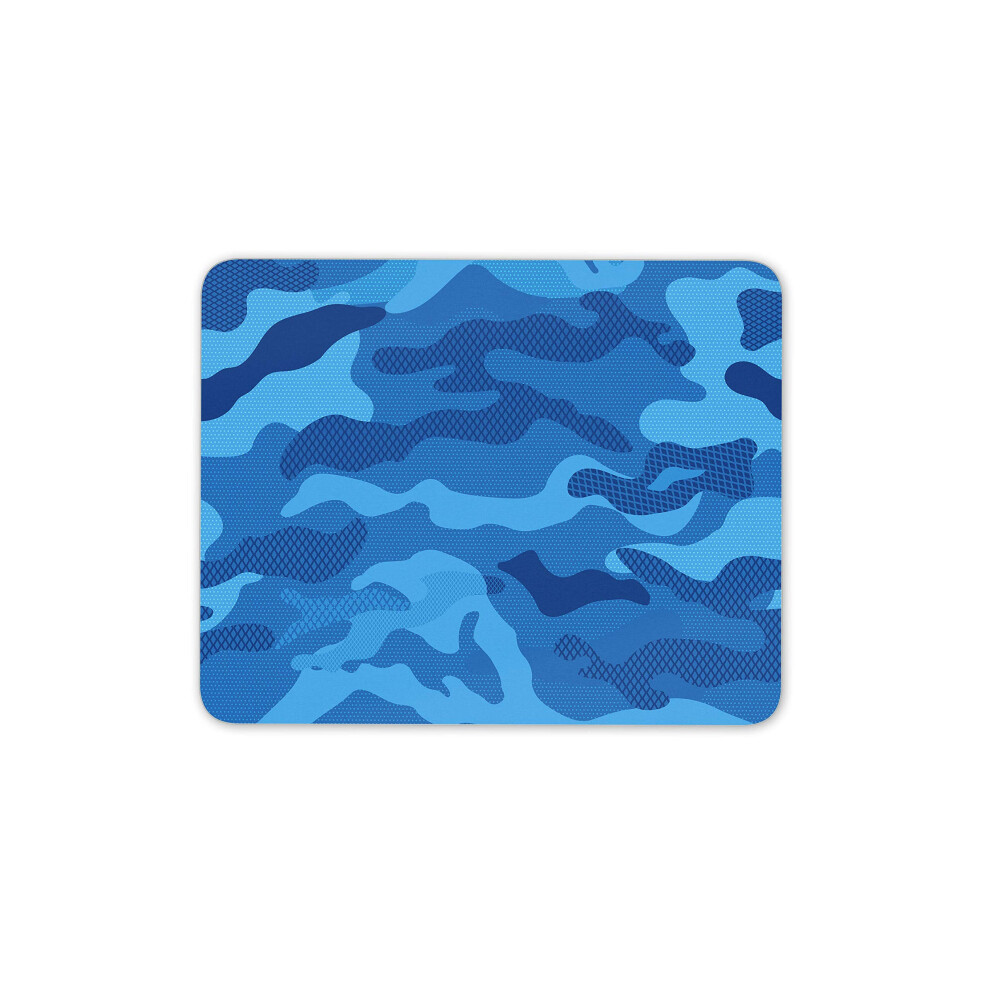 Destination Vinyl Ltd Camo Mouse Mat Pad - Army Boys Son Brother Teen Computer #15059 Blue 7625830398771