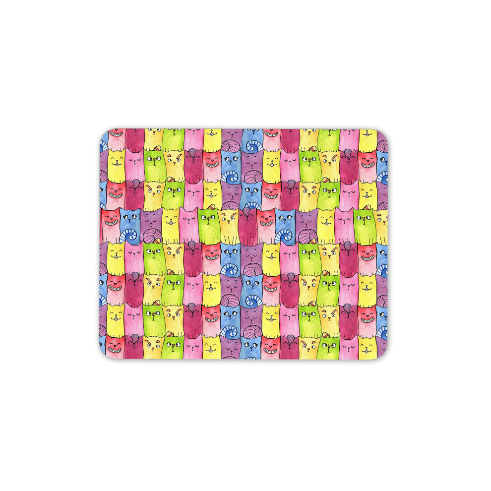 Destination Vinyl Ltd Cartoon Cats Mouse Mat Pad - Cat Aunty Kitten Mum Daughter Computer #15290 7625849904352