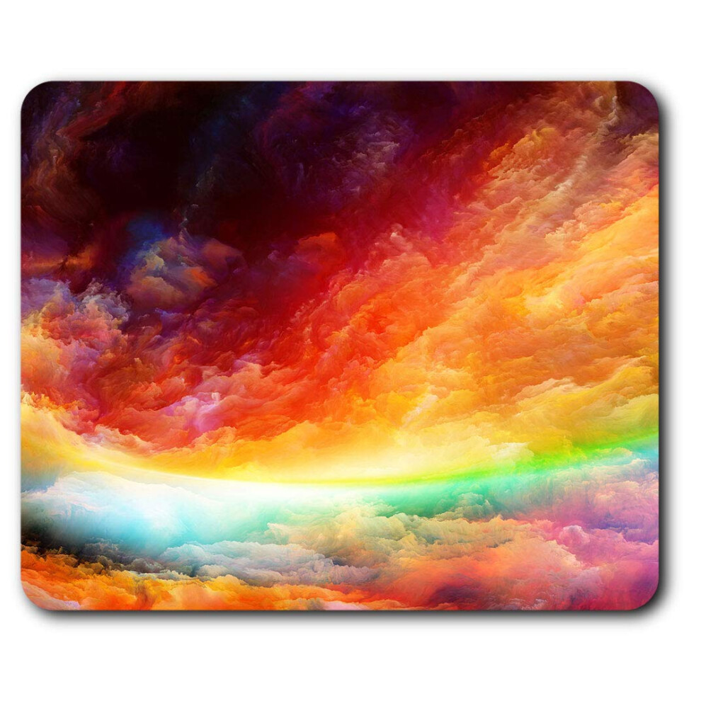 Rainbow Sky Clouds Colourful Mouse Mat Pad Computer Pc Laptop Gaming Office Home Desk Accessory Gadget 2559 7625998875459