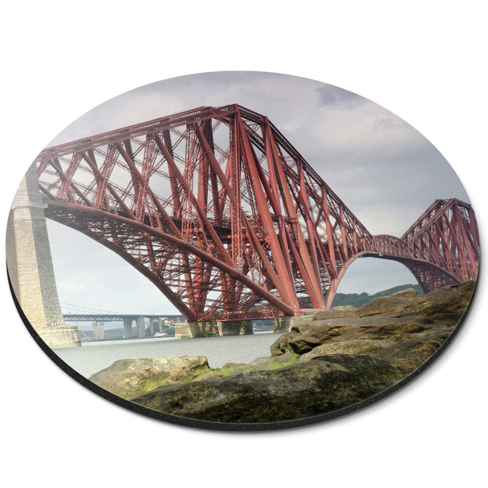 Destination Vinyl Ltd Scottish Forth Road Bridge Scotland - Flexible Round 5Mm Rubber Mouse Mat Pad Office Home Novelty Printed Desk Accessory 16231 7626000469727