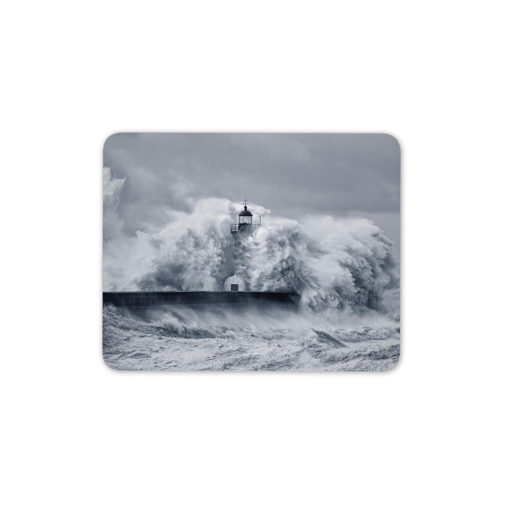 Destination Vinyl Ltd Lighthouse Storm Beach Ocean Sea Waves Mouse Mat Pad - Nature Scene #16964 7625848166003