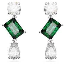 Swarovski Mesmera Drop Earrings with Multi-Coloured Crystals in Mixed Cuts, Rhodium Plated Settings, from the Swarovski Mesmera Collection