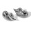 (Silver) Glossy Double-Layer Wind Drop Earrings 1