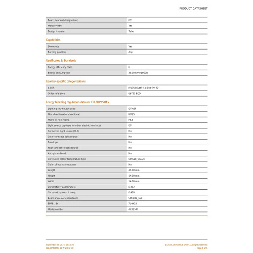 OSRAM OSRAM Halopin Eco EnergySaver G9, 33 W 2