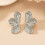 (Silver) 3D Metal Leaf Drop Earrings for Women 1