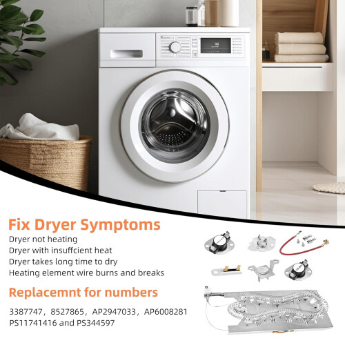 WP3387747 Heavy Duty Dryer Heating Coil Energy Efficient Dryer 1