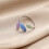 (Gold + Color) Adjustable Leaf Ring, Stainless Steel 3