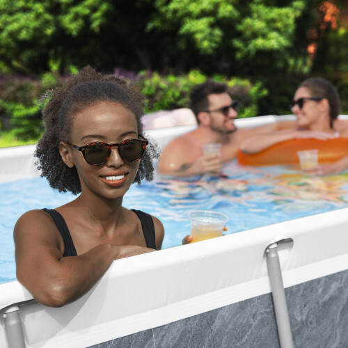 Bestway Bestway Steel Pro MAX Above Ground Pool, 13'3" Swimming Pool Rectangular Pool Set 1