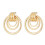 Exaggerated 3-Ring Hollow Geometric Drop Earrings 1