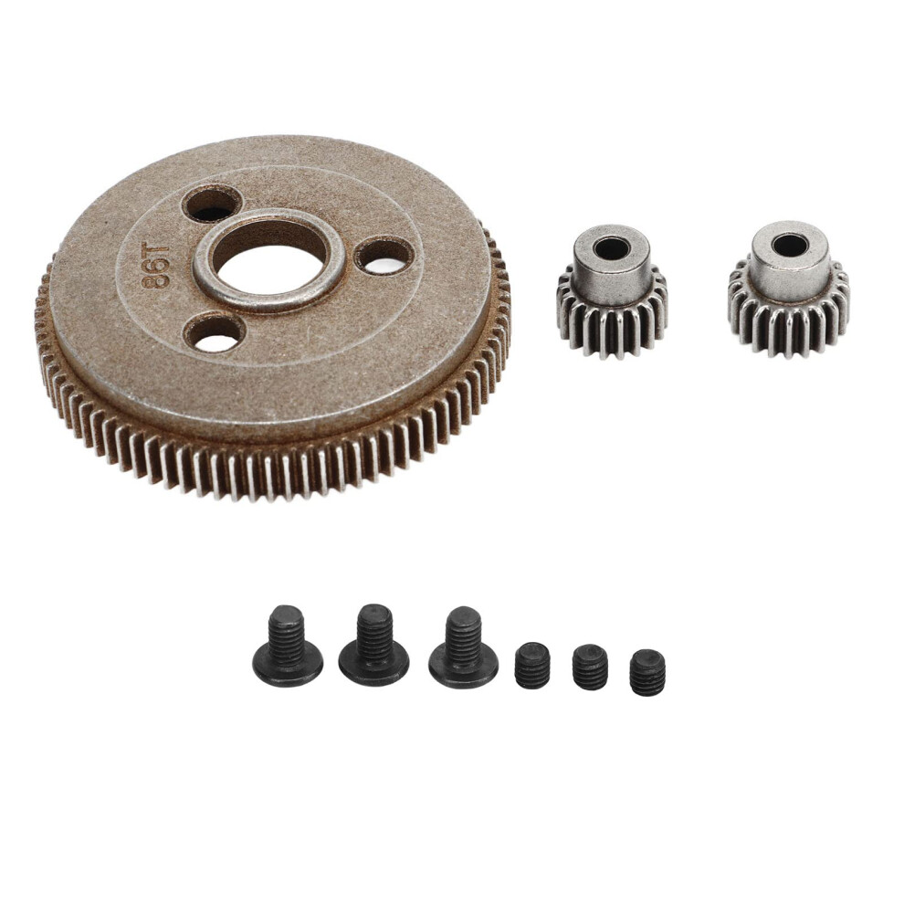 Rc Spur Gear 86T With 19T 21T Steel Pinion Set For Traxxas Slash 2Wd 1/10 Car, Durable Precision 9771547018551