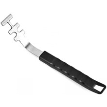 Stainless Steel 2in1 Grill Grid Lifter with AntiScald Ergonomic Handle for Cast Iron and Stainless Grates