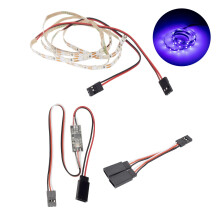 2pcs RC Airplane LED Light Strips Bright Blue Winglight with 5 Modes and Memory Restore