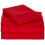 Full Size Red 500 Thread Count Cotton Bed Sheets Set, Soft Deep Pocket Fitted 6 Piece Bedding 1