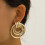 Exaggerated 3-Ring Hollow Geometric Drop Earrings 2