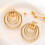 Exaggerated 3-Ring Hollow Geometric Drop Earrings 4