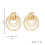 Exaggerated 3-Ring Hollow Geometric Drop Earrings 5