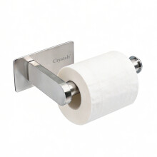 Stainles Steel Toilet Roll Paper Holder Strong Self Adhesive Stick Wall Mount