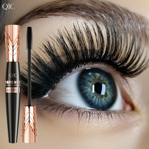 Black 4D Silk Fiber False Lash Mascara Waterproof Eyelash Extension Volume 1