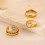 Hollow Heart 3-Piece Vacuum Color Drip Ring Set 5