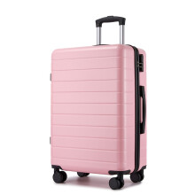 (Pink/Black, 24Inch) Medium 24Inch Lightweight Luggage Hard Shell ABS Suitcase With 4 Wheels And 3-digit Combination Lock