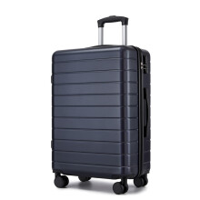 (Navy/Black, 24Inch) Medium 24Inch Lightweight Luggage Hard Shell ABS Suitcase With 4 Wheels And 3-digit Combination Lock