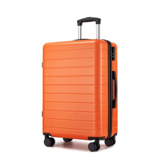 (Orange/Black, 24Inch) Medium 24Inch Lightweight Luggage Hard Shell ABS Suitcase With 4 Wheels And 3-digit Combination Lock