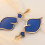 Double Layer Water Drop Earrings, Unique Irregular Eight-Shaped Dangle 4