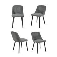 (Slate Grey, Set of 4) Goeurvant Dining Chairs