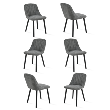 (Slate Grey, Set of 6) Goeurvant Dining Chairs