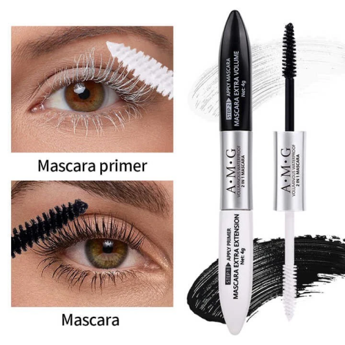 Mascara Waterproof Long Lasting Thick Curling Lengthening Volume Dual Ended
