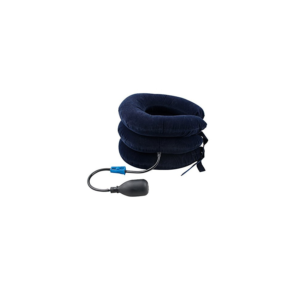 Inflatable Cervical Neck Traction Device with Dual Air Chamber Support for Pain Relief and Travel