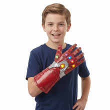 Red Iron Man Infinity Gauntlet, Kids Thanos Gloves with LED Light, Avengers 4 Superhero Toy, Ideal Children Gift