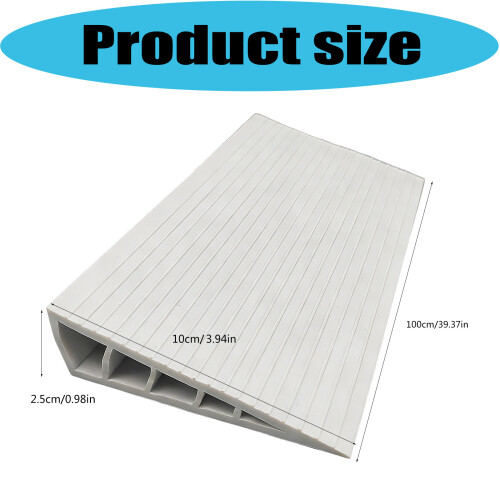 Wheelchairs Ramps PVC Cuttable Floor Transition Strips-1m black 1