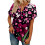 Women's Short Sleeve V-Neck  Blouses, Work Blouses,-White XL 5