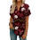 Women's Short Sleeve V-Neck  Blouses, Work Blouses,-White XL 7