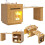 Kitchen Island with Extendable Dining Table, LED Lighting and Storage Oak Effect 4
