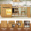 Kitchen Island with Extendable Dining Table, LED Lighting and Storage Oak Effect 8