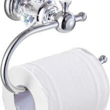Crystal Series Brass Toilet Paper Roll Holder, Polished Chrome-Yvan_B