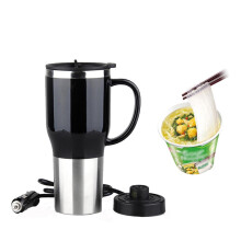12V Car Electric Kettle Stainless Steel 450ml Fast Boiling Travel Water Boiler with Plug