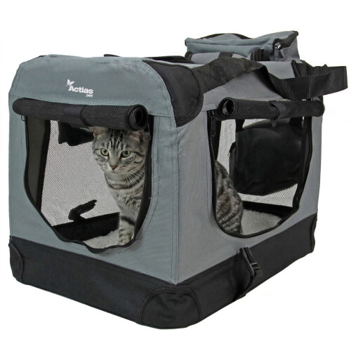 Actiaspet Medium Grey Fabric Pet Carrier 1
