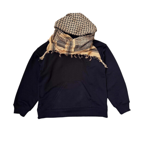 Kapuzen-Sweatshirt mit windschützendem Karomuster,-schwarz 1 M