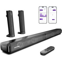 ULTIMEA 2.2ch Sound Bars for TV, Peak Power 100W, App, 2-in-1 Detachable Bluetooth 5.3 Soundbar, BassMX, 3 EQ Modes, VoiceMX for Clear Dialog