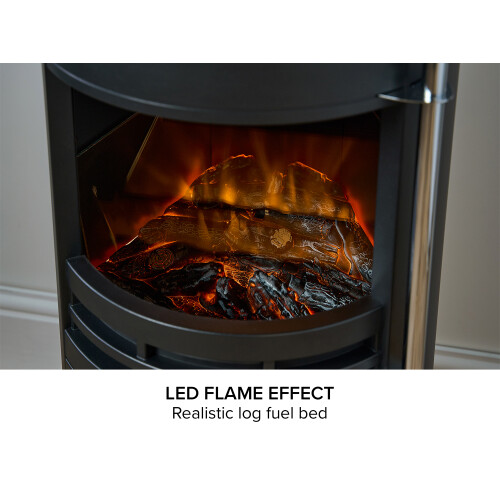 Sureflame Dunston Stove with Log Store & Pipe 2