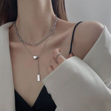 Love Bean Titanium Steel Necklace, Non-Fade Lucky Bean Collarbone Chain
