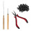 (Black) 4-in-1 Microring Set - Hair Extension Accessories (500pcs) 2