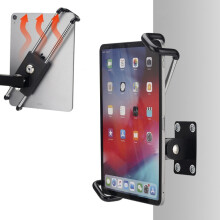 Tabletstandaard van aluminiumlegering voor wandmontage met antidiefstalvergrendeling.