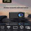 YT100 Suppor 1080P Mini Portable Projector WiFi Wireless Mirroring For IOS Android Smartphone(Black) 2